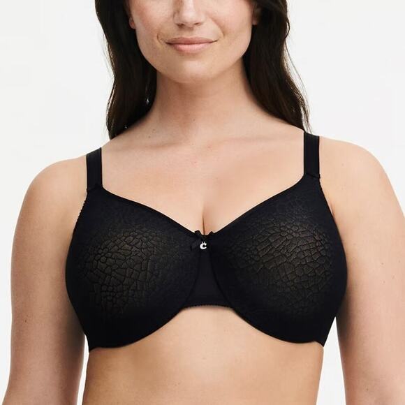 Chantelle Magnifique Bra Seamless Underwired Unlined Minimizer Black NWT 36DDDD - Picture 1 of 8
